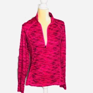 Xersion Hot Pink & Black Half Zip Workout Jacket